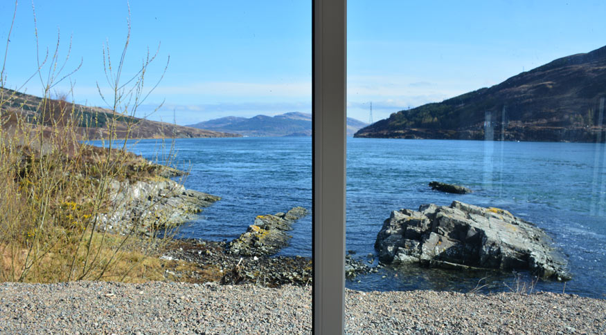 The sitting room view over the Kylerhea narrows